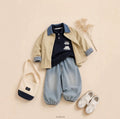 Conjunto Infantil de 3 Piezas con Sudadera Polo y Pantalón