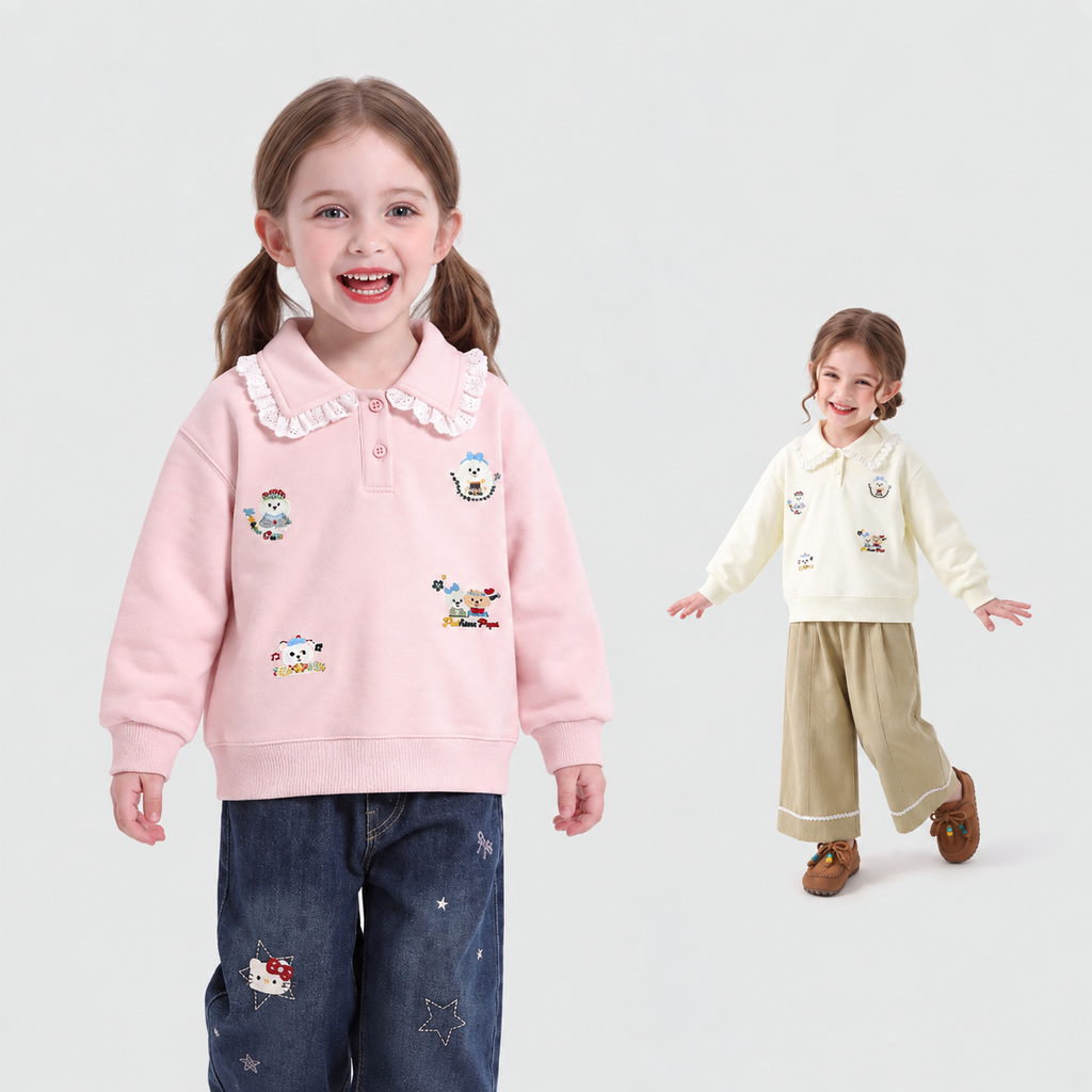 Sudadera Cartoon Cozy para Niña