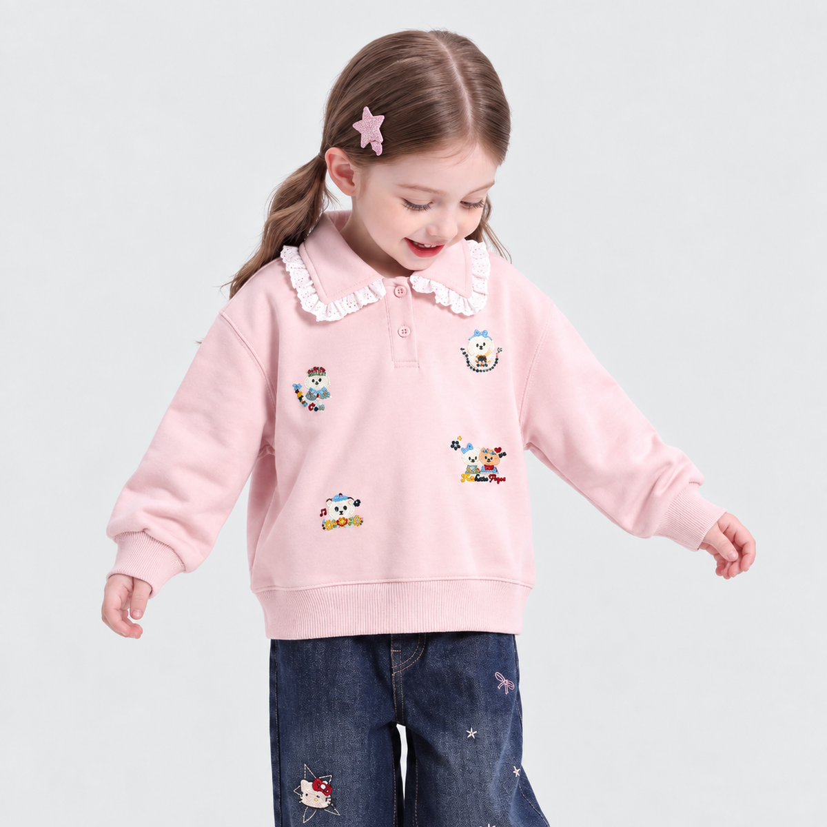 Sudadera Cartoon Cozy para Niña