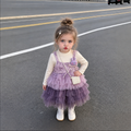 Vestido Infantil de Algodón con Estampado de Dibujos