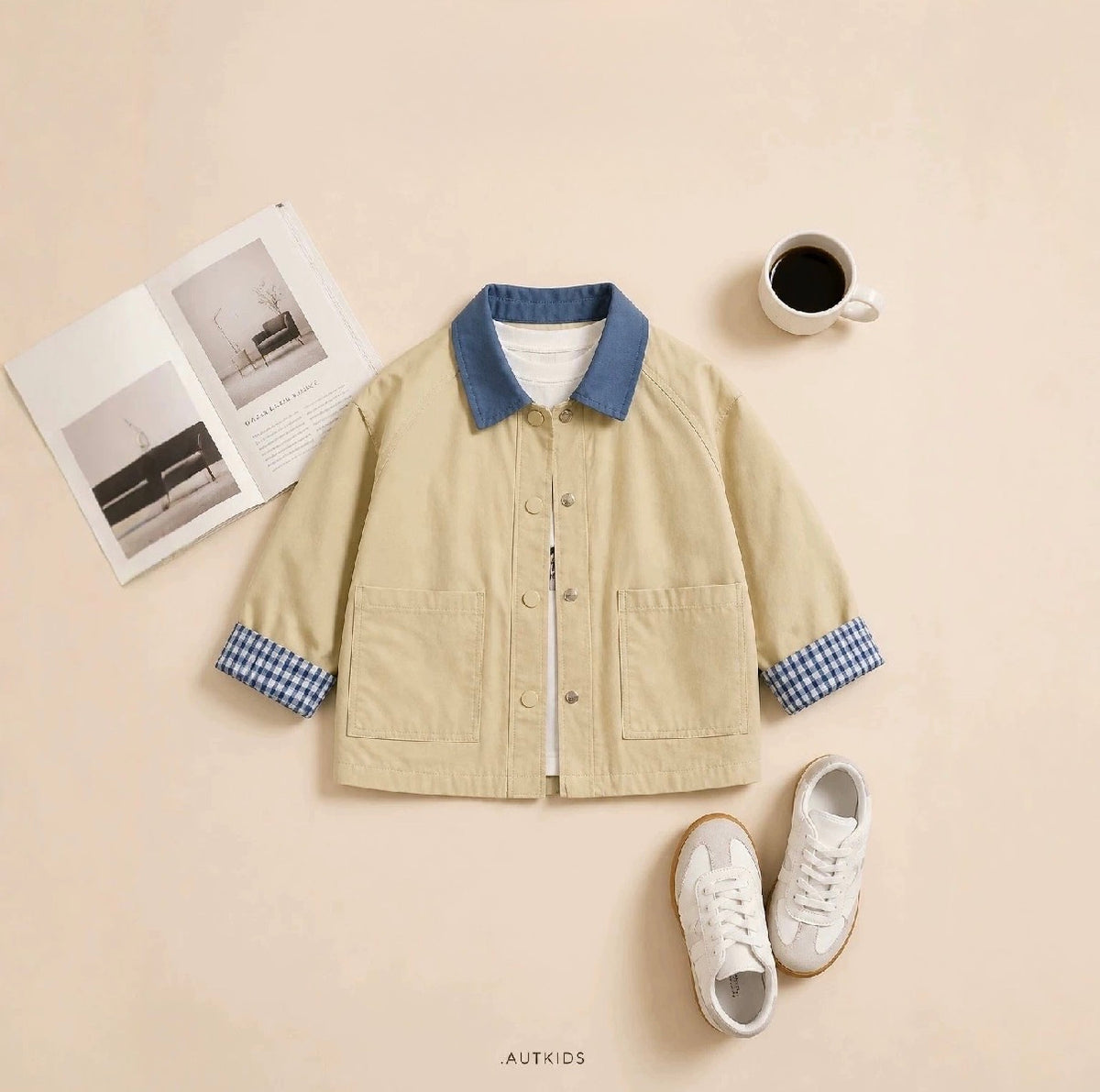 Conjunto Infantil de 3 Piezas con Sudadera Polo y Pantalón