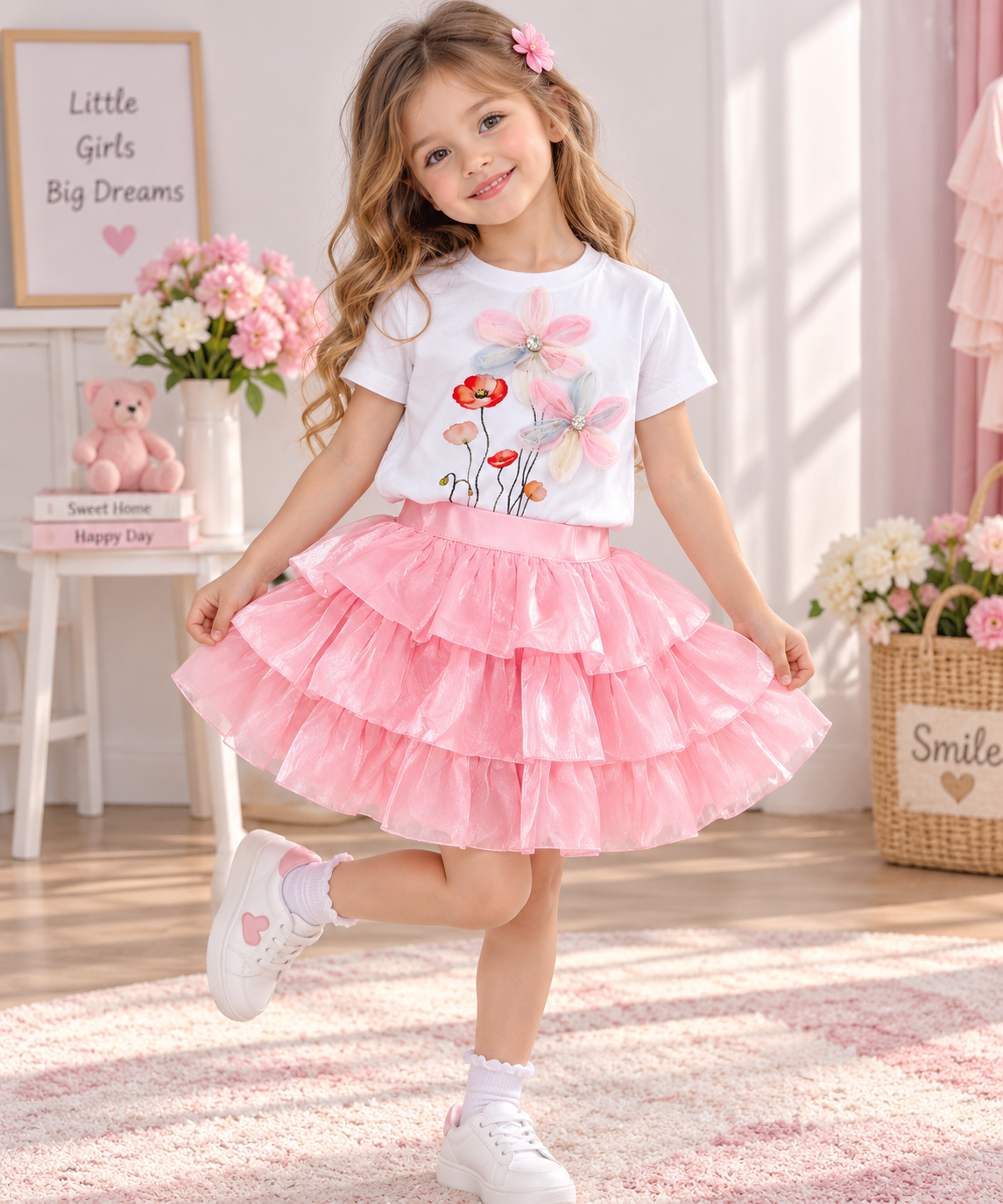 Conjunto Infantil de Falda para Niña – Estilo Europeo 🎀